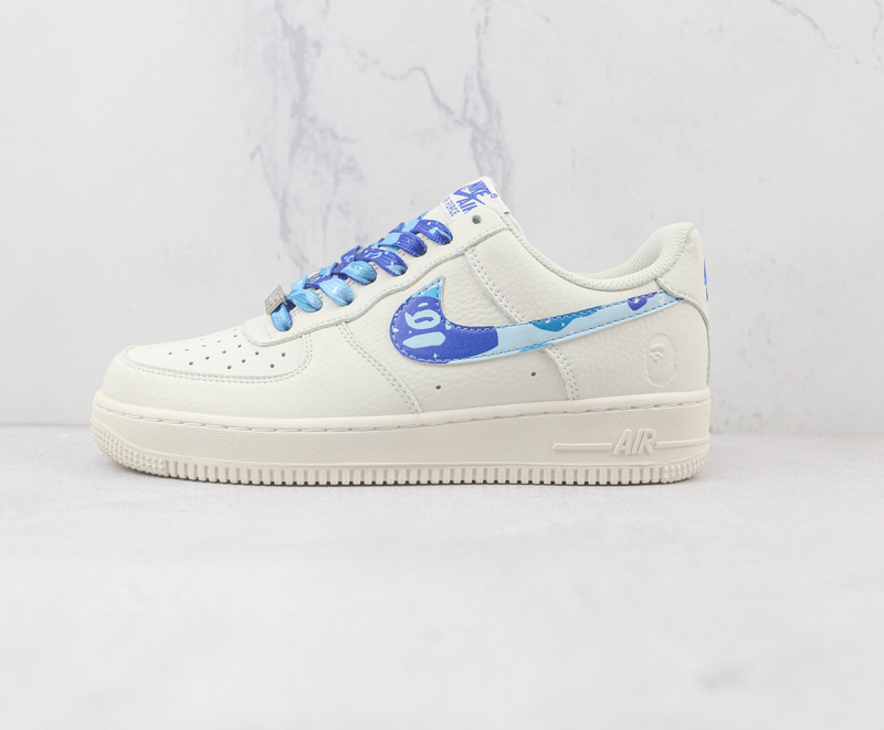 Bape x Nike Air Force 1 Blue Camo