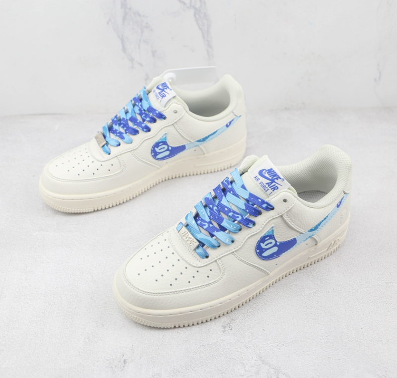 Bape x Nike Air Force 1 Blue Camo